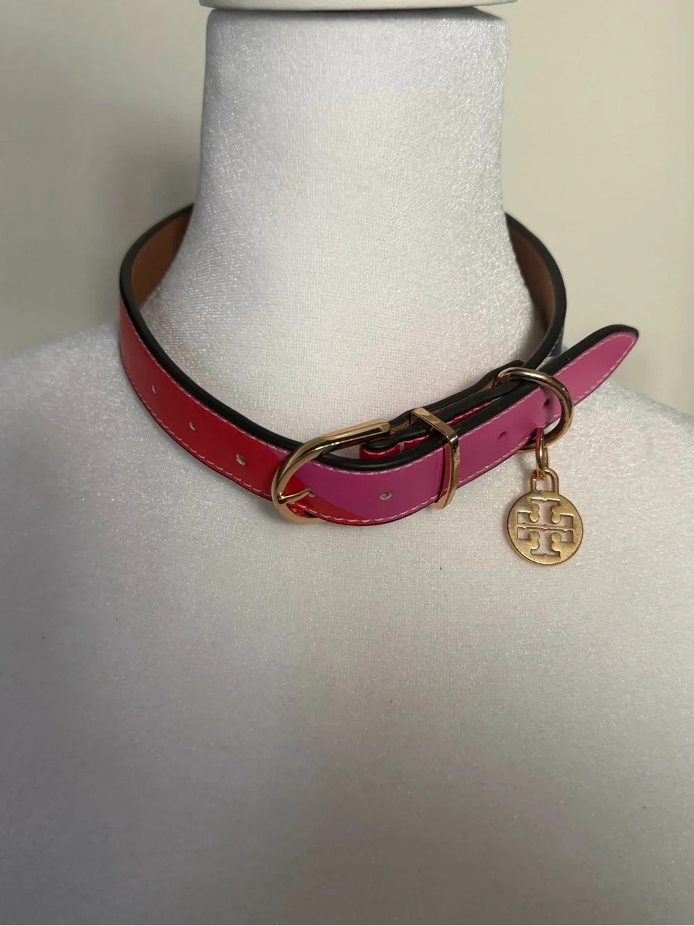 Tory Burch Dog Collar Multi Stripe Color M/L